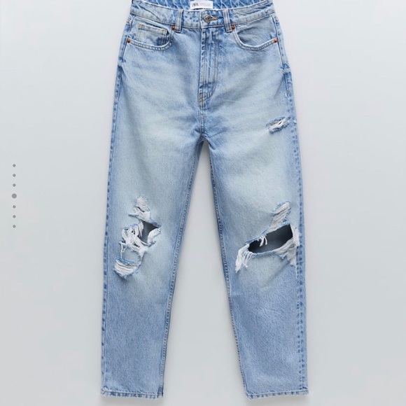 Ripped mom fit jeans trf zara Clearance